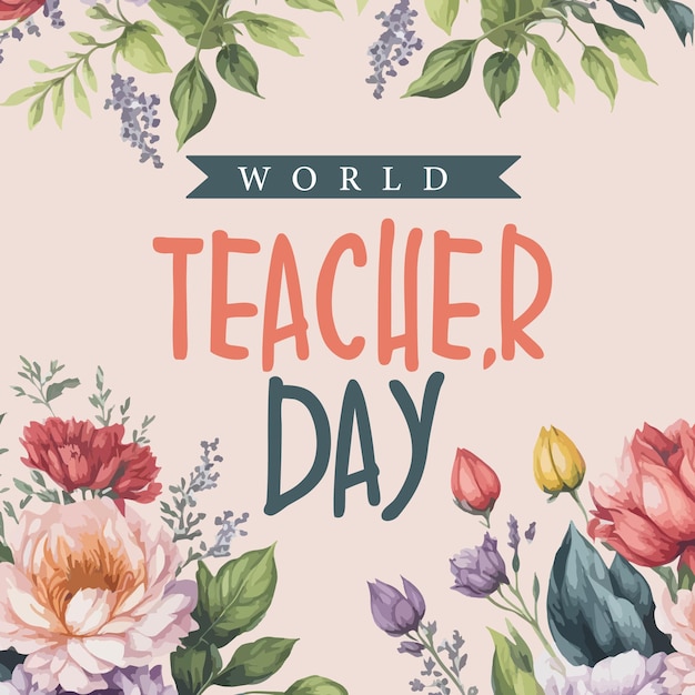 Vector happy world teachers day celebration illustration design