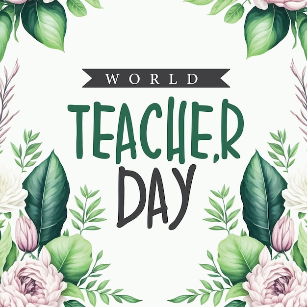 Vector happy world teachers day celebration illustration design