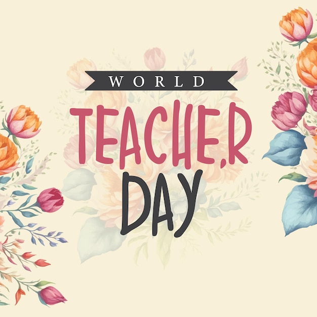 Vector happy world teachers day celebration illustration design