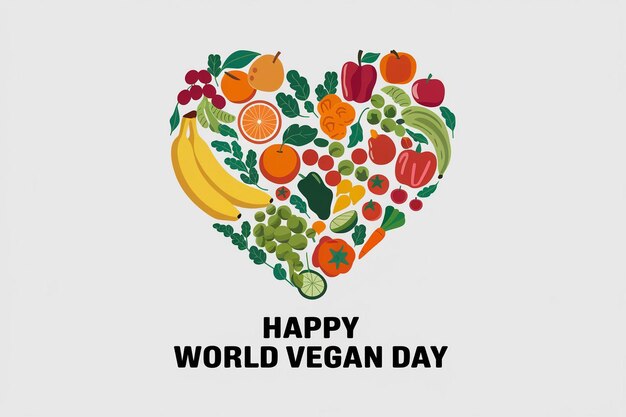 Vector happy world vegan day