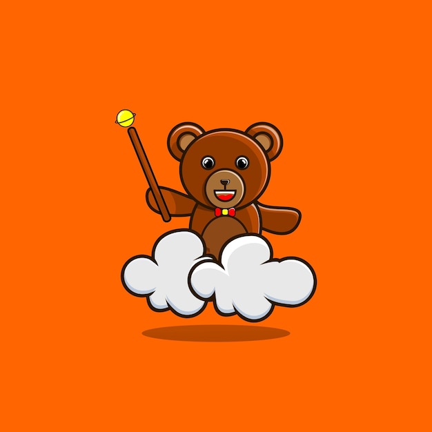 hapyy bear simple mascot