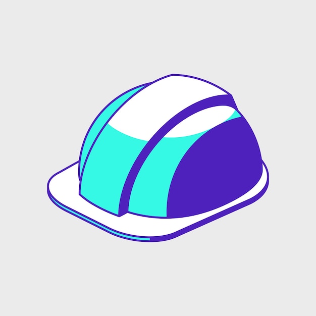 Hard hat isometric vector icon illustration