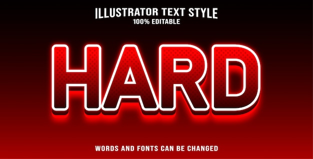 Hard text style