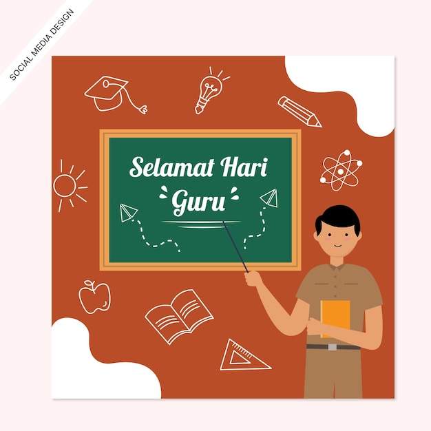 Hari guru nasional instagram post collection