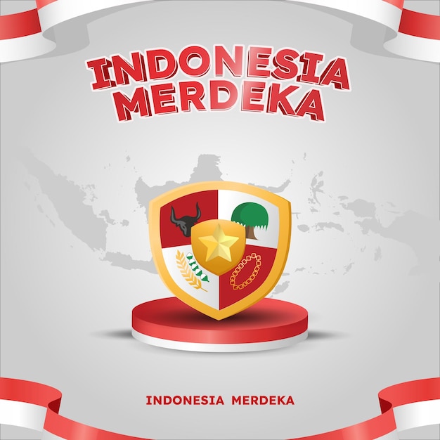 hari kemerdekaan Indonesia means Indonesian independence day poster social media post