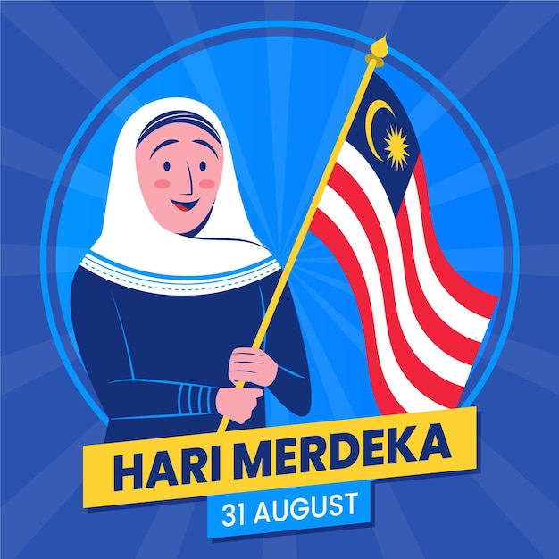 Hari merdeka illustration