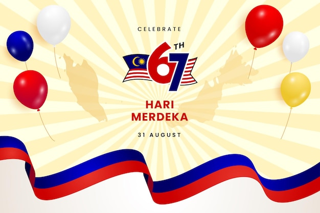 Hari Merdeka Malaysia Independence Day Design Banner