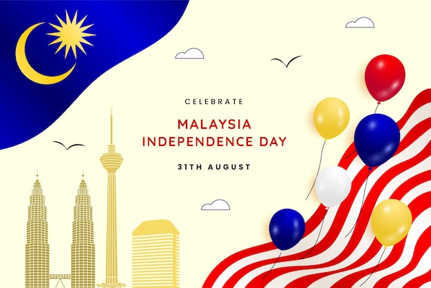 Hari Merdeka Malaysia Independence Day Design Banner