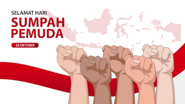 Hari Sumpah Pemuda 28 Oktober October 28 Happy Day Youth Pledge of Indonesia Background