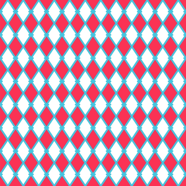 Vector harlequin seamless pattern circus lozenge backgrounds diamond textures red white rhombus print