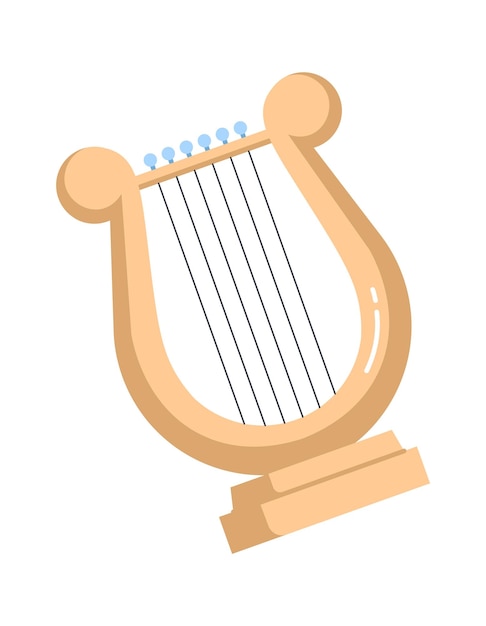 Harp Musical Instrument Vector illustration