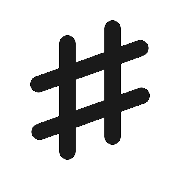 Hashtag icon vector