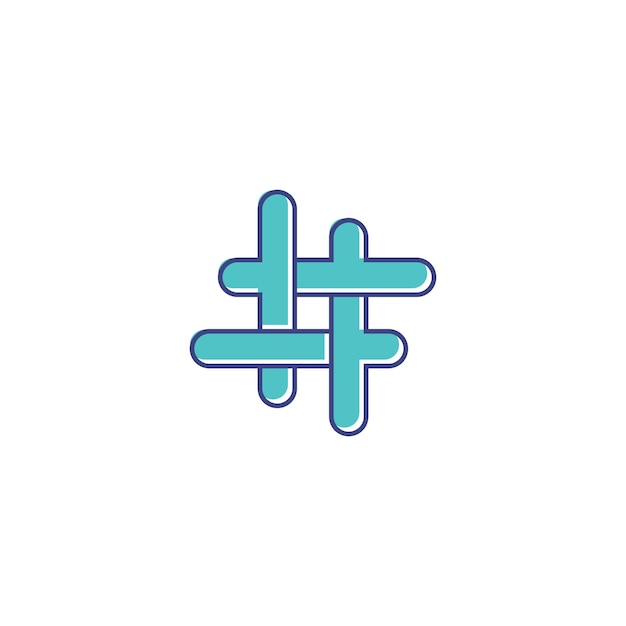 Hashtag symbol creative design template