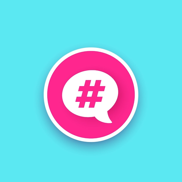 Hashtag trend topic icon