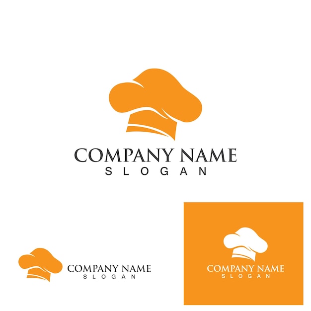 Hat chef logo template vector illustration