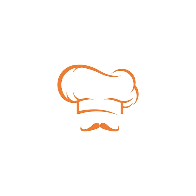 Hat chef logo template vector