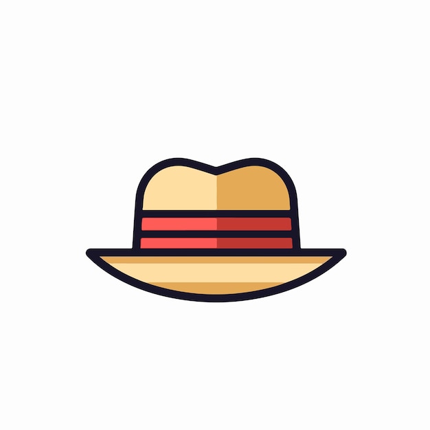 A hat icon that is a hat with a red stripe.