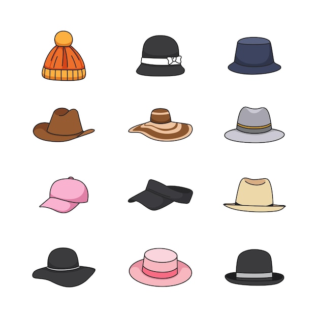 Vector hat illustrations