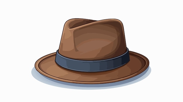 Vector a hat with a bow on it is shown in a cartoon style