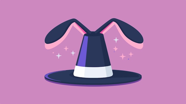 Vector a hat with a rabbit on it