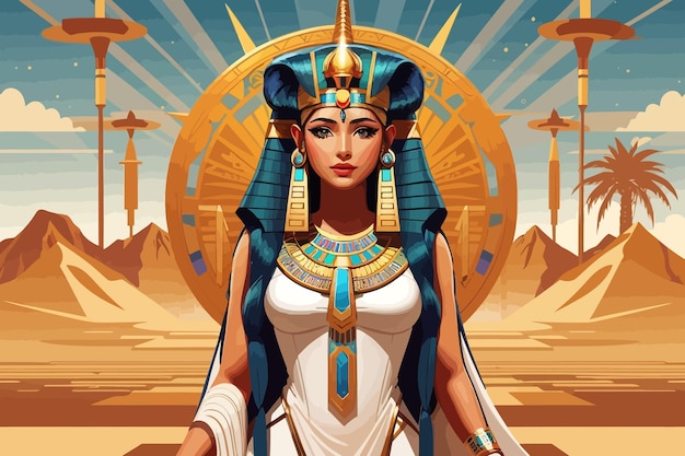 Hathor of a was a major goddess in ancient Egyptian religion illustration