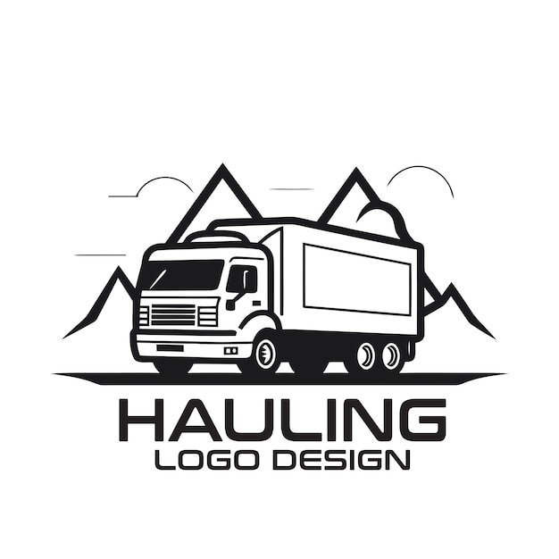 Hauling vector logo design