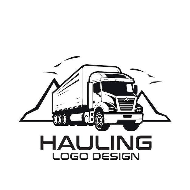 Hauling vector logo design