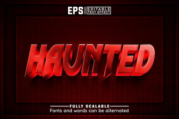 haunted 3d Editable text effect