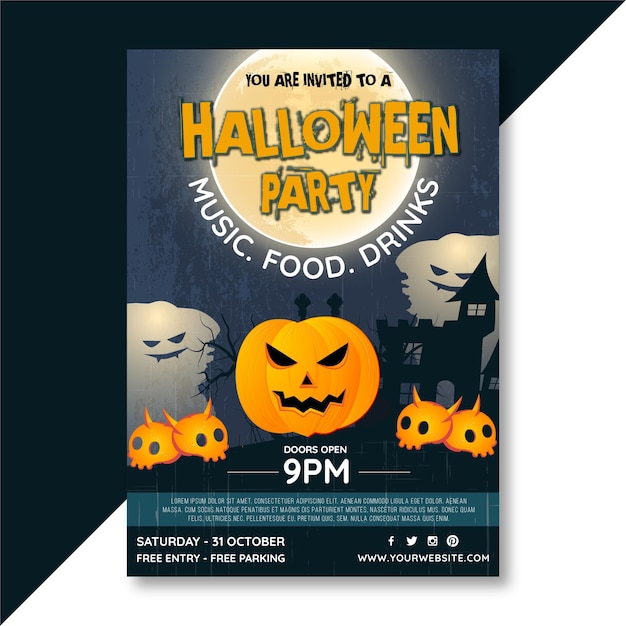 Haunted house flyer design