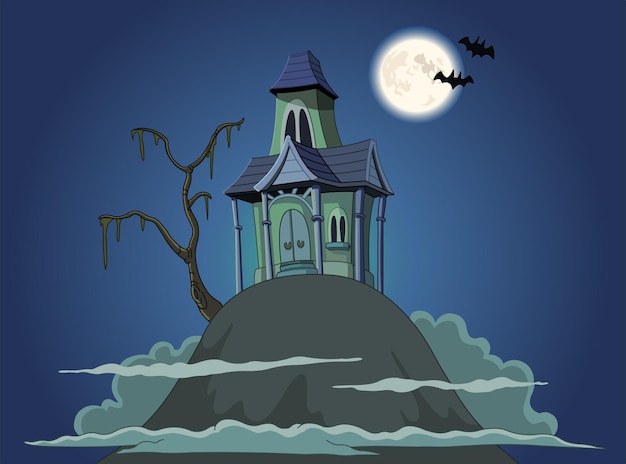 Vector haunted house