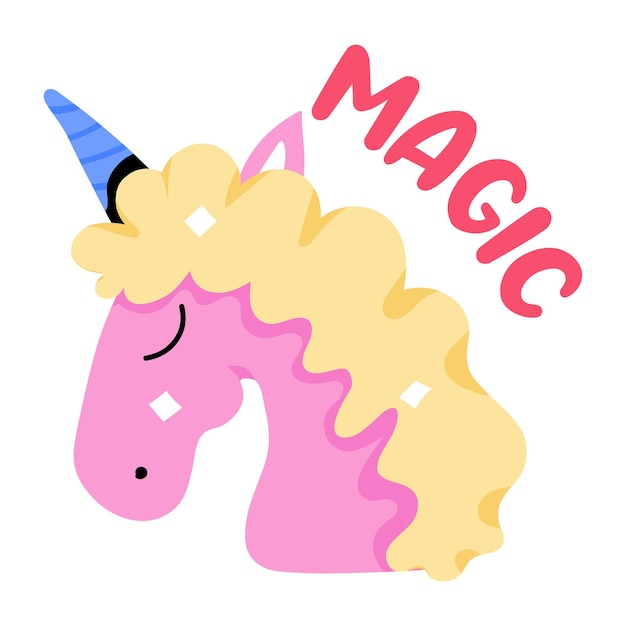 Have a look at this cute magic unicorn flat sticker