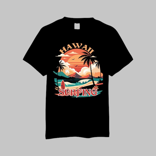 Hawaii stylish tshirt and apparel abstract design Vector print