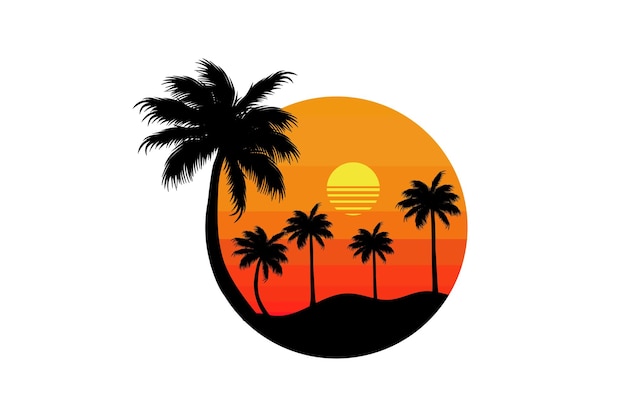 Hawaii summer retro vintage landscape design