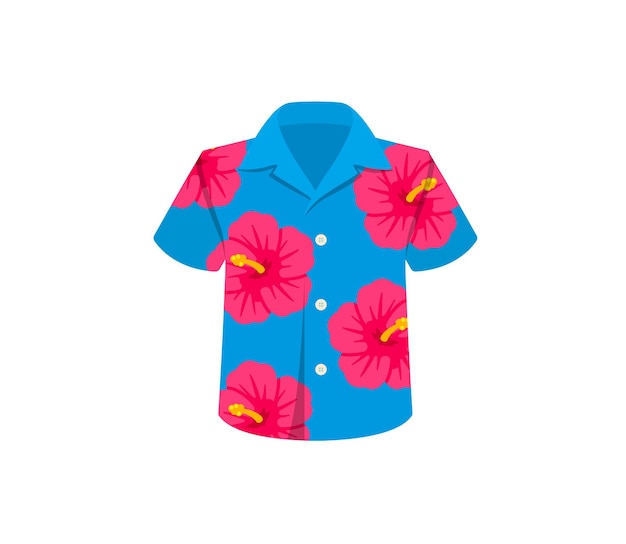 Hawaiian shirt vector isolated icon. Emoji illustration. Hawaiian shirt vector emoticon