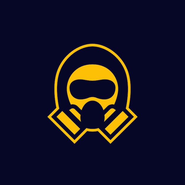 Hazmat protective suit icon vector