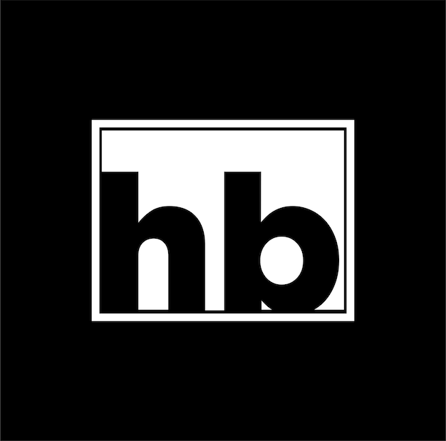 HB brand name vector icon HB typography monogram