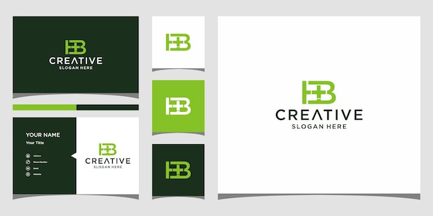 HB plus medical logo design with business card template