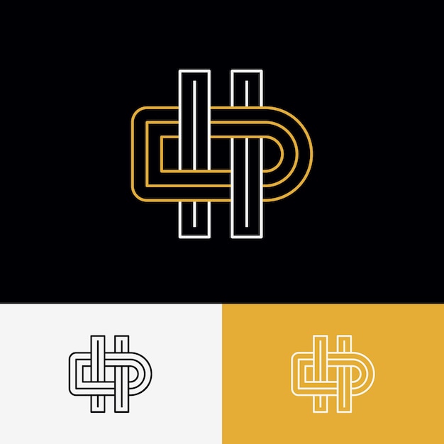 Hd monogram logo design template