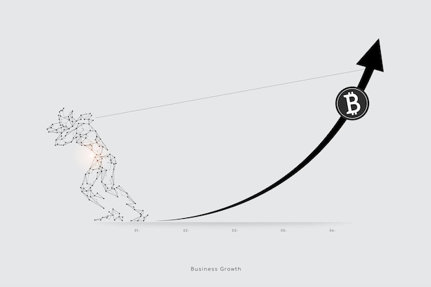 He graphic design concept of business growth