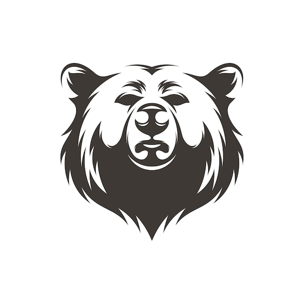 Head Bear vector illustration design Head Bear logo design Template