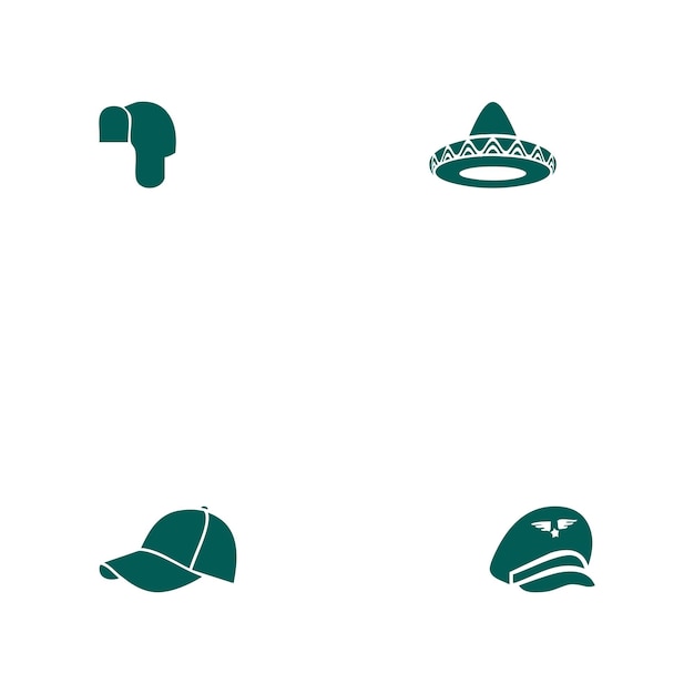 Head Caps Vectors Icon Set