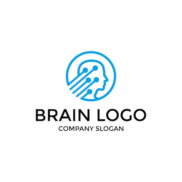 Head Connect Logo Design Template