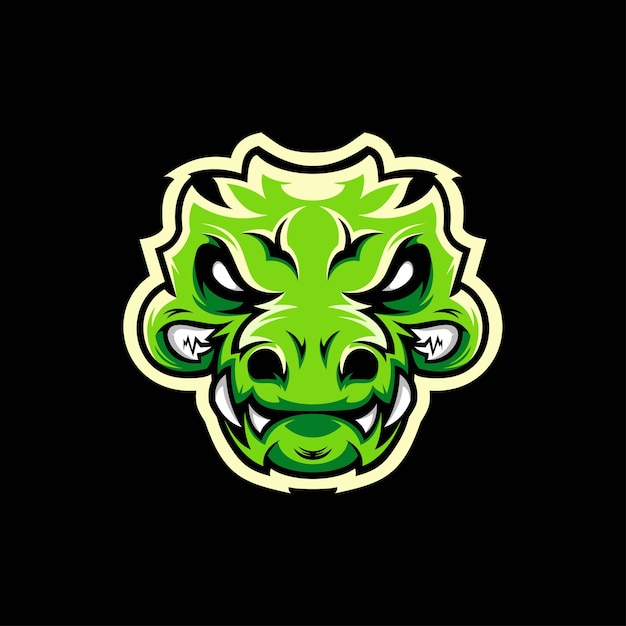 head crocodile mascot illustration