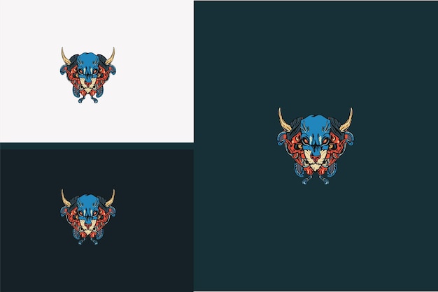 Head devil vector illustration flat design