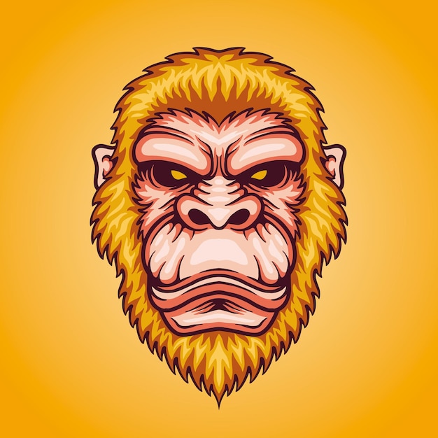 head monkey illustration