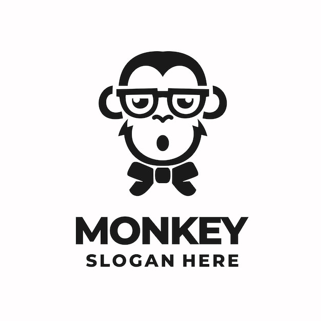 Head Monkey Mascot logo