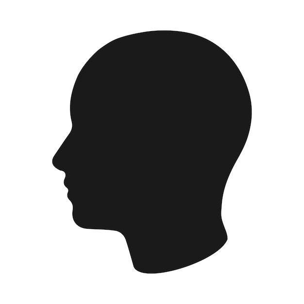 Head silhouette Vector illustration