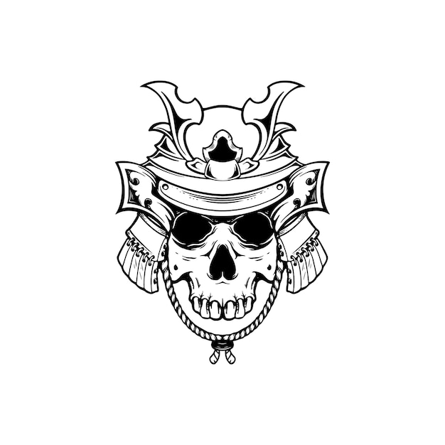 head skull warior illustration 