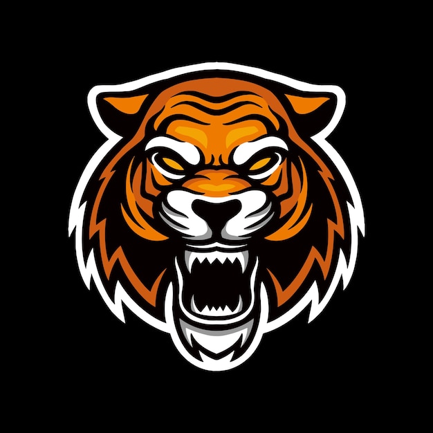 head tiger illustration