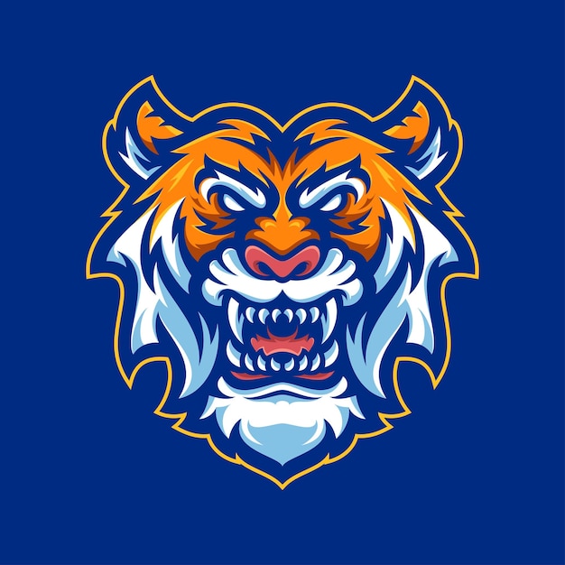 Head of tiger mascot illustrations